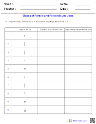 So, the sides mn and bc are parallel. Given Slope Of A Line Find Slopes For Parallel And Perpendicular Lines Worksheets Parallel And Perpendicular Lines School Algebra Geometry Worksheets