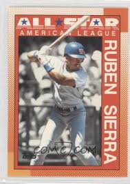 Cards 271 to 282 look back at some of baseball's first overall draft picks. 1990 Topps Baseball Cards Matching 1990 Topps 390 Ruben Sierra Comc Card Marketplace Baseball Cards Baseball Cards Worth Baseball