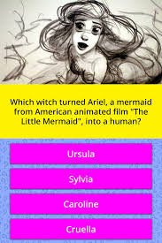 Zoe samuel 6 min quiz sewing is one of those skills that is deemed to be very. Which Witch Turned Ariel A Mermaid Trivia Answers Quizzclub