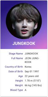 Jungkook Bts Profile Bts Ages Bts Name Jungkook