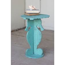 Wooden Seahorse Table Coastal Farmhouse Decor Beach Style Furniture Coastal Decor