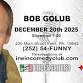 BOB GOLUB-  Pagliacci's Comedy Club @ Manor Grill event image