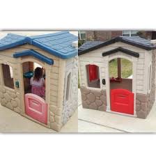 Little Tikes Playhouse Makeover Diy Little Tikes Playhouse Makeover Using Valspar Plastic Paint Back Yard P Jeux Exterieur Enfant Amenagement Exterieur