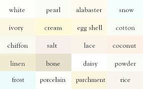 White Colour Palette Names Shades Of White Color Shades