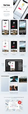 Tiktok Mobile Mockups Pack In 2020 Mobile Mockup Social Media Template Instagram Template Design