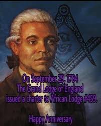 On this day in history: On September 29, 1784, after Prince Hall's petition  to the Grand Lodge of England for permission to establish a lodge, he was  granted a charter from the