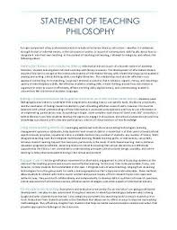 Statement Of Teaching Philosophy Teaching Philosophy Teaching Philosophy Examples Teaching Philosophy Statement