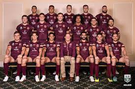 Official qld maroons laser badge crest at left chest. Official Game Ii Maroons Team Photo Qrl