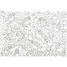 Aici găsiți ⭐ planșe și desene cu unicorni de colorat pentru copii. Poster Gigant De Colorat Unicorni 98x68cm Emag Ro