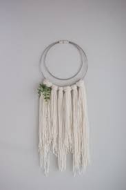 Yarn Wall Hanging Boho Wall Art Metal Ring Wall Hanging Etsy Yarn Wall Art Yarn Wall Hanging Metal Tree Wall Art
