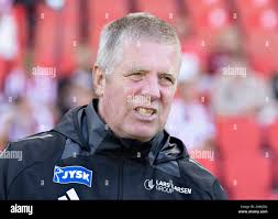 Aalborg, Denmark. 28th July, 2024. Silkeborg's head coach Kent Nielsen  before the Superliga match between AaB and Silkeborg IF at Aalborg Portland  Park, Sunday, July 28, 2024. (Photo: Henning Bagger/Ritzau Scanpix) Credit: