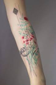 Minimalist Flowers Body Art Tattoos Nature Tattoos Tattoos