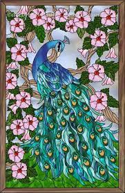 Look no further than the fantastic peacock profile stained glass window. Peacock 2