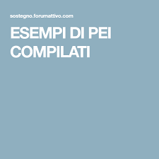 Esempi Di Pei Compilati Scuola Scuola Elementare Programma Scolastico