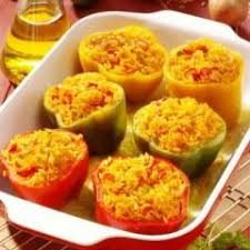 Gefullte Paprika Mit Gemuse Und Reis Rezept Rezepte Einfache Gerichte Lecker
