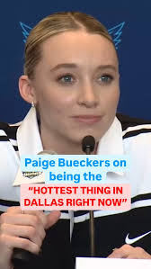 Reporter: “You're probably the hottest thing in Dallas right now” Paige  Bueckers: “I would say the weather's probably hotter than me.” @dallaswings  #wnba