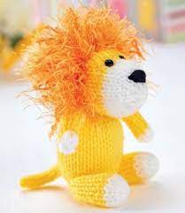 How big of a needle do i need to knit a lion? Free Knitting Pattern For A Toy Lion Knitted Toys Free Patterns Lion Toys Knitting Patterns