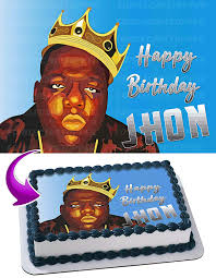 Be sure to use heating core if using 10 inch round cake pan. The Notorious B I G Edible Cake Topper 11 7 X 17 5 Inches 1 2 Sheet Rectangular Walmart Com Walmart Com