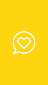 The graphics are super clean and minimalist, which perfectly complement my home screen wallpaper. Beautiful Instagram Highlight Cover Heart Yellow Hadasse