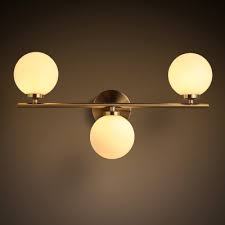 3 Light Orb Wall Lamp Contemporary Opal Glass Led Night Light For Bedside Bedroom Beautifulhalo Com