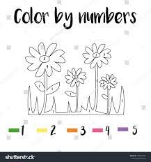 Preschool Counting Activities Coloring Page With Colorful Illustration Color By Numbers Counting Activities Preschool Preschool Counting Counting Activities
