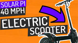 The solar electric scooter, created by a small passionate team headed by mike donnell and tony vanmeeteren, is a new, sustainable way to travel. 40mph Electric Scooter Solar P1 Review Youtube