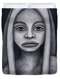 Camilla. Monochromatic Portrait Study. Zip Pouch by Amy E Fraser