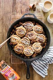 Skillet Caramel Pecan Cinnamon Rolls Coffee With Dunkin Donuts Welcome By Waiting On Martha Recipe Pecan Cinnamon Rolls Cinnamon Rolls Breakfast Brunch Recipes
