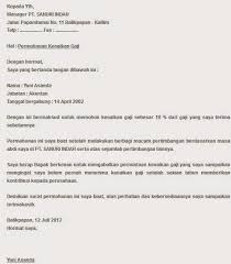 Contoh Surat Pengajuan Permohonan Kenaikan Gaji Kelas Lima Tanggal Surat