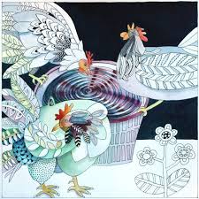 Cate Edwards Rooster Art Chicken Art Watercolor Animals