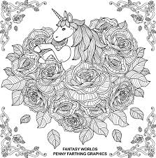 The Unicorn From Fantasy Worlds Unicorn Coloring Pages Mandala Coloring Pages Coloring Books
