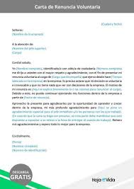 Descargar formato de carta de poder notarial en word, pdf o excel gratis. Modelos De Carta De Renuncia Descarga Gratis Formato Word