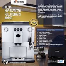 Ferratti ferro coffee machine menggunakan pump kualitas terbaik ulka dari italia dengan tekanan 15 bar. Mesin Kopi Espresso Full Otomatis Mkp60 Maksindo