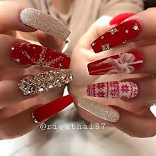 48 Pretty Acrylic Coffin Nails Design You Need To Try Fashionnita Coffin Nails Designs Xmas Nails Nail Designs