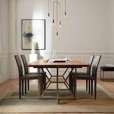 Hayes 94 Rectangular Dining Table Crate And Barrel In 2020 Leather Dining Chairs Rectangular Dining Table Dining Table