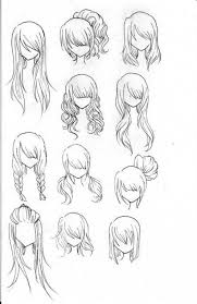 How to draw cute girls step by step anime females anime draw from anime hairstyles. Different Hair Sketches Pretty Hairstyle Ideas Beautiful Hair Realistic Hair Drawing Realistic Drawings Art Tutorials