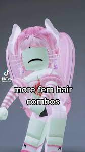 Roblox Fem Hair Combos Video In 2021 Roblox Roblox Memes Roblox Animation