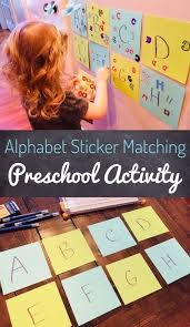 Alphabet Sticker Matching Activity For Letter Recognition Glitter On A Dime Preschool Activity Letter Recognition Activities Toddler Learning Activities