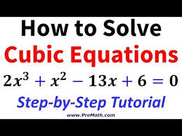Also, see how to check your answer! How To Solve A Cubic Equation