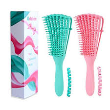 Some people use their fingers the whole way through, while others don't stop separating their hair until the bristles of a denman brush can easily glide through. Ez Detangler Brush Flex Detangling Brush For Wet Hair Curly Hair Kinky Cosy Gear