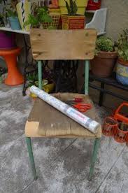 Diy Relooker Une Chaise D Ecolier Relooking De Chaise Chaise Ecole Chaise Ecolier