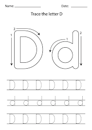 Il existe 2 grands types d'alphabets, l'alphabet international et l'alphabet français (qui a des spécificités, pour les caractères accentués ou les chiffres). Learning English Alphabet For Kids How To Write Letter D 4582418 Vector Art At Vecteezy