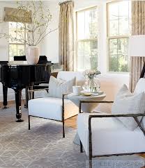 Beautiful Formal Casual Neutral Colour Scheme Space I Especially Like The Two Accent Chairs Neutral Modern Living Room Piano Living Rooms Piano Room Decor