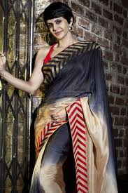 Bollywood celebrity mandira bedi saree stills at the launch of naturals spa and salon in chennai. Online Saree Shopping Mandira Bedi Multi Color Georgette Diwali Saree