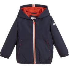 Boys Navy Hooded Jacket