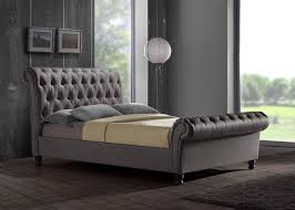 Castello Chesterfield Sleigh Grey Fabric 5ft 150cm King Size Bed Frame 5060307687835 Ebay Fabric Bed Frame Upholstered Bed Frame Super King Size Bed