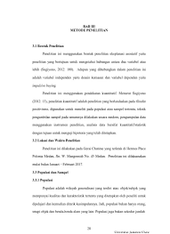 Check spelling or type a new query. Pengaruh Desain Kemasan Terhadap Impulsive Buying Pada Konsumen Chatime Hermes Place Polonia Medan Chapter Iii V