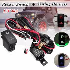 We can easily read books on our mobile, tablets and kindle, etc. 1 Set 12v 300w Led Fog Light Wiring Harness Laser Rocker On Off Switch Wiring Harness Kit 40a Relay Fuse Green Blue Red Car Switches Relays Aliexpress