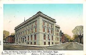 Springfield Massachusetts 1906 Fire Marine Insurance Co Copper Windows Postcard Moodys Vintage Postcards Springfield Massachusetts Springfield Postcard
