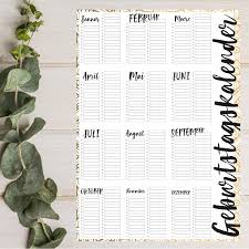 1 Wand Kalender I Dv 298 I Din A2 Hochkant I Planer Fur Anlasse Geburtstags Kalender Immerwahrend Jahresunabhangig Ga Geburtstagskalender Schreibwaren Kalender